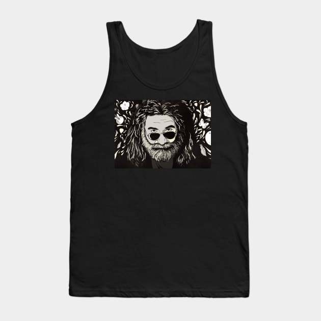 The Legend Of Jerry Garcia Tank Top by Christo Malabi